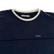 Load image into Gallery viewer, Early 00&#39;s Kickers Mini Logo Navy Blue White Layered Long Sleeve T-Shirt
