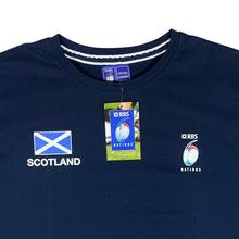 Load image into Gallery viewer, RBS 6 NATIONS Rugby Scotland Mini Logo Navy Blue Cotton T-Shirt
