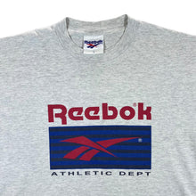 Load image into Gallery viewer, Vintage 90&#39;s REEBOK ATHLETIC DEPT Classic Big Logo Spellout Graphic Short Sleeve T-Shirt
