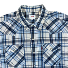 Load image into Gallery viewer, LEVI&#39;S Red Tab Plaid Check Pearl Snap Popper Short Sleeve Cotton Shirt
