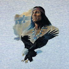 Load image into Gallery viewer, Vintage 90&#39;s Cal Cru Native American Bald Eagle Wildlife Graphic Single Stitch T-Shirt
