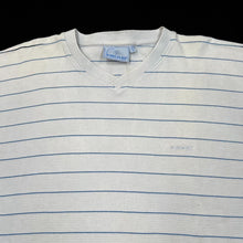 Load image into Gallery viewer, Early 00’s HEAD Classic Embroidered Mini Logo Spellout Striped V-Neck T-Shirt
