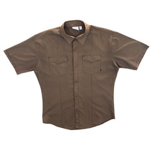 Load image into Gallery viewer, Early 00&#39;s Hurley Brown Skater Surfer Popper Western Bowling Style Short Sleeve Shirt
