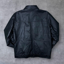 Load image into Gallery viewer, Early 00&#39;s Brooker Classic Black Genuine Real Leather Zip Bomber Jacket
