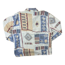 Load image into Gallery viewer, Vintage 90&#39;s Crazy Abstract Aztec Patterned Long Sleeve Flannel Shirt
