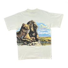 Load image into Gallery viewer, Vintage 90&#39;s HABITAT Lion Tiger Animal Nature Wildlife Wraparound Graphic Single Stitch T-Shirt
