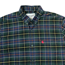 Load image into Gallery viewer, CARHARTT WIP Classic Embroidered Mini Pocket Logo Tartan Plaid Check Long Sleeve Button-Up Shirt
