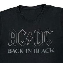 Load image into Gallery viewer, AC/DC &quot;Back In Black&quot; Classic Logo Spellout Graphic Hard Rock Band T-Shirt
