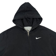 Load image into Gallery viewer, NIKE Classic Embroidered Mini Swoosh Logo Black Zip Hoodie
