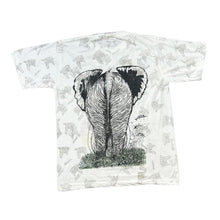 Load image into Gallery viewer, Vintage TANZANIA &quot;Safari&quot; Elephant Wildlife All-Over Print Souvenir Graphic T-Shirt
