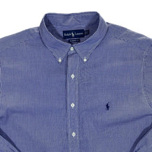 Load image into Gallery viewer, Vintage RALPH LAUREN &quot;Classic Fit&quot; Blue White Check Long Sleeve Button-Up Shirt
