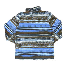 Load image into Gallery viewer, Fairisle Crazy Abstract Patterned Zip Fleece Sweatshirt
