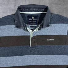 Load image into Gallery viewer, Hackett Grey Brown Mix Striped Long Sleeve Cotton Polo Shirt
