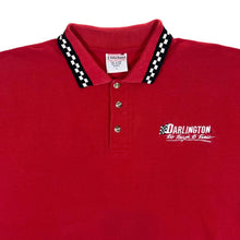 Load image into Gallery viewer, Vintage J.Michael DARLINGTON Embroidered Mini Logo Motorsports Speedway Checkerboard Trim Polo Shirt
