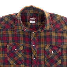 Load image into Gallery viewer, Vintage 90&#39;s Wrangler Western Pearl Snap Plaid Check Flannel Cotton Long Sleeve Shirt
