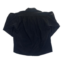 Load image into Gallery viewer, RUNNING BEAR Black Cotton Medieval Artist Lace-Up Smock Pullover Shirt
