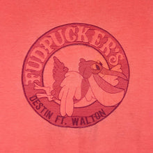 Load image into Gallery viewer, Vintage 90&#39;s FUDPUCKER&#39;S &quot;Destin Ft. Walton&quot; Embroidered Souvenir Graphic Single Stitch T-Shirt
