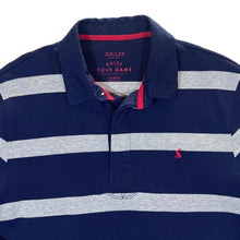 Load image into Gallery viewer, JOULES Embroidered Mini Logo Colour Block Striped Long Sleeve Rugby Polo Shirt
