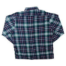 Load image into Gallery viewer, Vintage Vesta Green Black Plaid Check Long Sleeve Cotton Flannel Shirt
