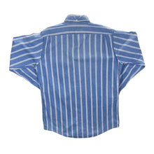 Load image into Gallery viewer, Vintage 90&#39;s Hunt Club Blue White Striped Long Sleeve Button-Up Cotton Shirt

