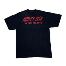 Load image into Gallery viewer, MOTLEY CRUE “Too Fast For Love” Graphic Spellout Glam Metal Hard Rock Band T-Shirt

