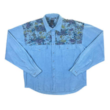 Load image into Gallery viewer, Vintage 90's Teamwork Floral Flower Panel Cowboy Western Cotton Long Sleeve Shirt
