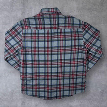 Load image into Gallery viewer, Vintage Lecanto Grey Red Plaid Check Long Sleeve Cotton Flannel Shirt
