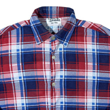 Load image into Gallery viewer, Vintage Triola Red Blue White Plaid Check Long Sleeve Flannel Shirt
