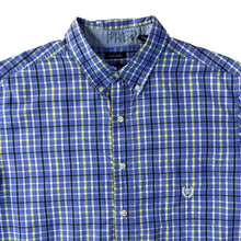 Load image into Gallery viewer, Early 00&#39;s CHAPS Classic Plaid Check Embroidered Mini Logo Short Sleeve Button-Up Shirt

