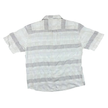 Load image into Gallery viewer, Vintage 90's CATTANI Cream Patterned Striped Short Sleeve Flannel Shirt
