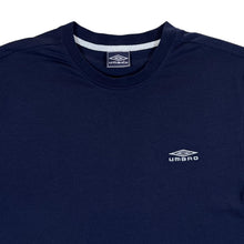 Load image into Gallery viewer, UMBRO Classic Basic Embroidered Mini Logo Navy Blue Short Sleeve T-Shirt
