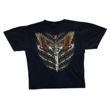 Load image into Gallery viewer, ROCK CHANG Gothic Fantasy Biker Eagle Sword Graphic Black T-Shirt
