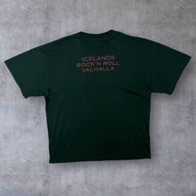 Load image into Gallery viewer, Vintage Hard Rock Cafe "Reykjavik" Valhalla Souvenir Logo Graphic Dark Green T-Shirt
