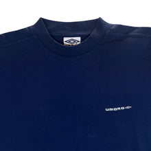 Load image into Gallery viewer, Early 00&#39;s Umbro Mini Logo Navy Blue Short Sleeve Cotton T-Shirt
