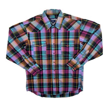 Load image into Gallery viewer, Vintage 90&#39;s Wrangler X-Long Tails Cowboy Cut Western Check Long Sleeve Popper Shirt
