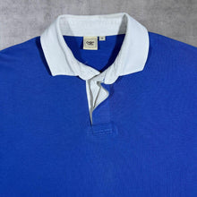 Load image into Gallery viewer, Cotton Traders Classic Blue Short Sleeve Cotton Rugby Polo Shirt

