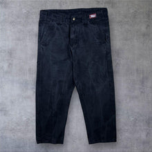 Load image into Gallery viewer, Toxico Classic Faded Black Goth Skater Cargo Trousers Pants
