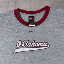 Load image into Gallery viewer, Vintage Nike Team Oklahoma Sooners College Sports Graphic Grey Ringer T-Shirt
