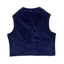 Load image into Gallery viewer, Vintage REBECCA MALONE Classic Navy Blue Corduroy Cord Button Waistcoat

