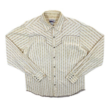Load image into Gallery viewer, Rare Vintage Denim Friendly Cowboy Western Floral Patterned Long Sleeve Popper Shirt
