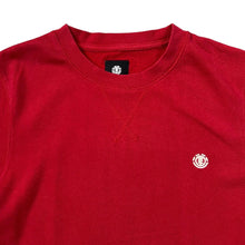 Load image into Gallery viewer, ELEMENT Skateboards Classic Embroidered Mini Logo Skater Red Lightweight Sweatshirt

