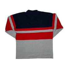 Load image into Gallery viewer, Vintage JEZEQUEL Colour Block Embroidered Mini Logo Long Sleeve Rugby Polo Shirt
