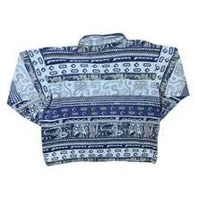 Load image into Gallery viewer, Vintage  90&#39;s Huricane Menswear Crazy Abstract Patterned Long Sleeve Pullover Polo Shirt
