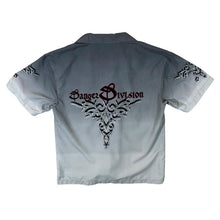 Load image into Gallery viewer, Early 00&#39;s Dognose &quot;Danger Division&quot; Y2K Tribal Graphic Grey Polyester Short Sleeve Shirt
