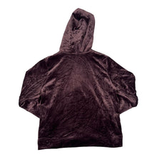 Load image into Gallery viewer, Y2K Embroidered Floral Motif Classic Basic Essential Velvet Velour Zip Hooded Tracksuit Top

