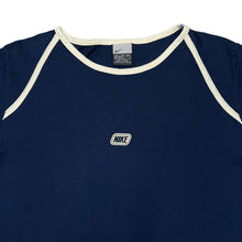 Load image into Gallery viewer, Early 00&#39;s NIKE Mini Felt Centre Logo Slim Fit Ringer T-Shirt
