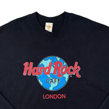 Load image into Gallery viewer, Vintage Hard Rock Cafe &quot;London&quot; Classic Souvenir Logo Graphic Black Sweatshirt
