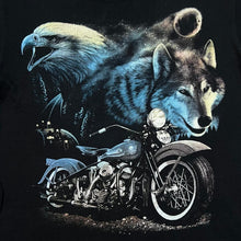 Load image into Gallery viewer, KEYA Biker Eagle Wolf Wildlife Graphic T-Shirt

