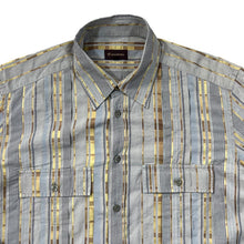 Load image into Gallery viewer, Early 00&#39;s MULBERRY Abstract Y2K Multi Striped Long Sleeve Cotton Shirt
