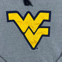 Load image into Gallery viewer, WEST VIRGINIA MOUNTAINEERS Embroidered College Spellout Grey Pullover Hoodie
